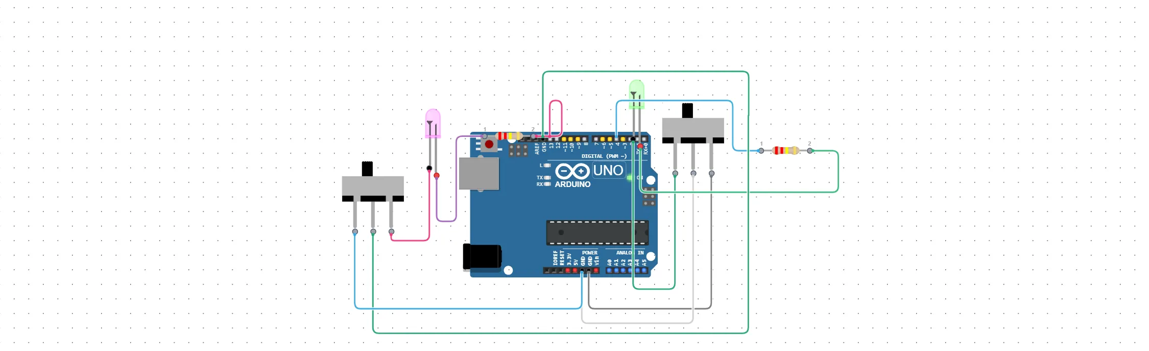 two led blinking for 350 s